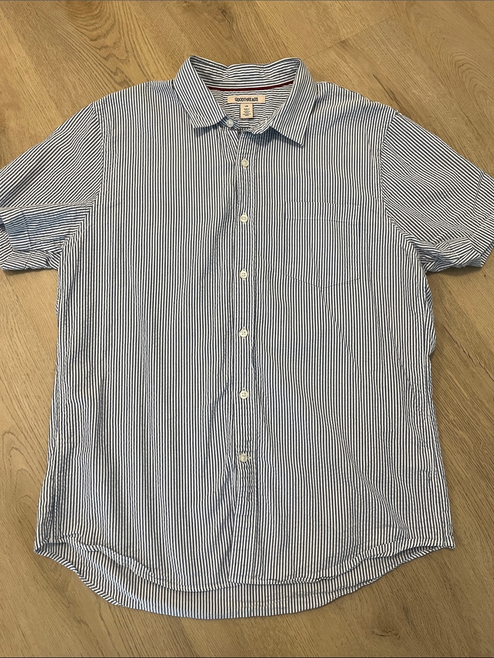 Goodthreads Seersucker Short Sleeve Button-Down Shirt